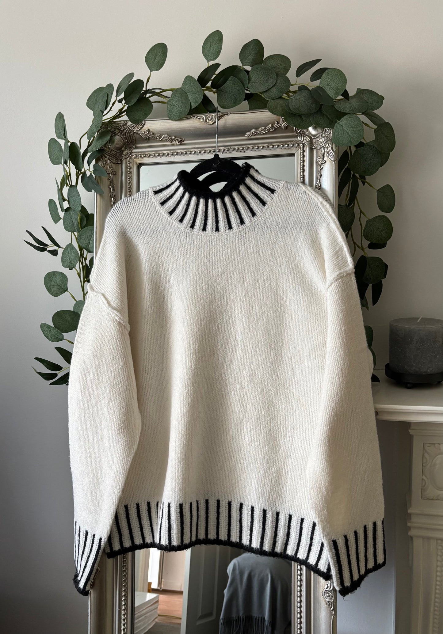 Soft Jumper With Contrast Trim