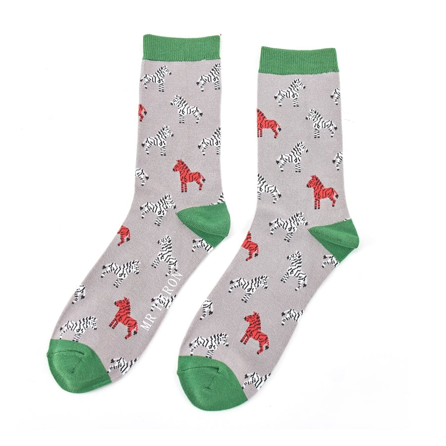 Bamboo socks For Men - Zebras