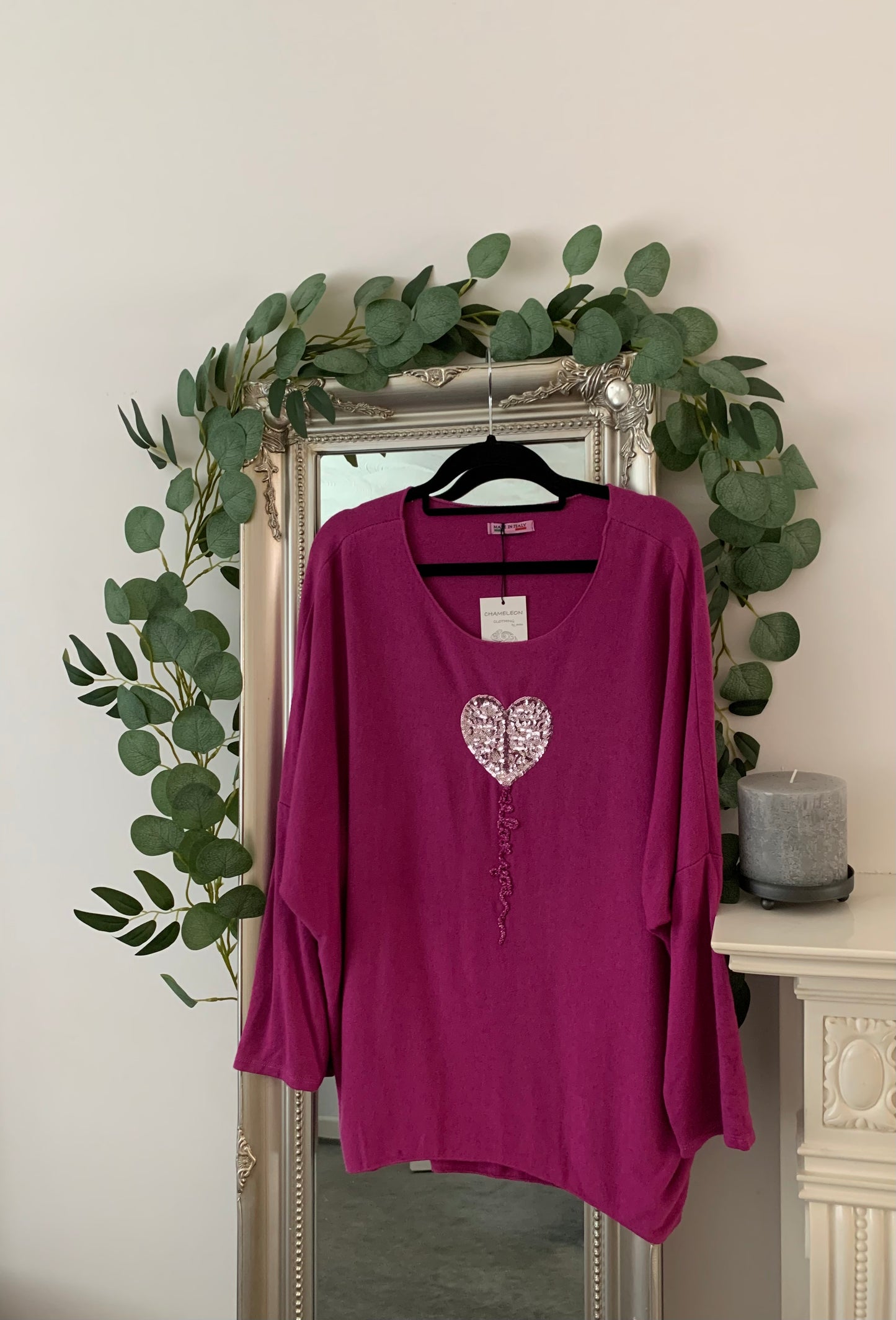 Sequin Heart Balloon Jumper