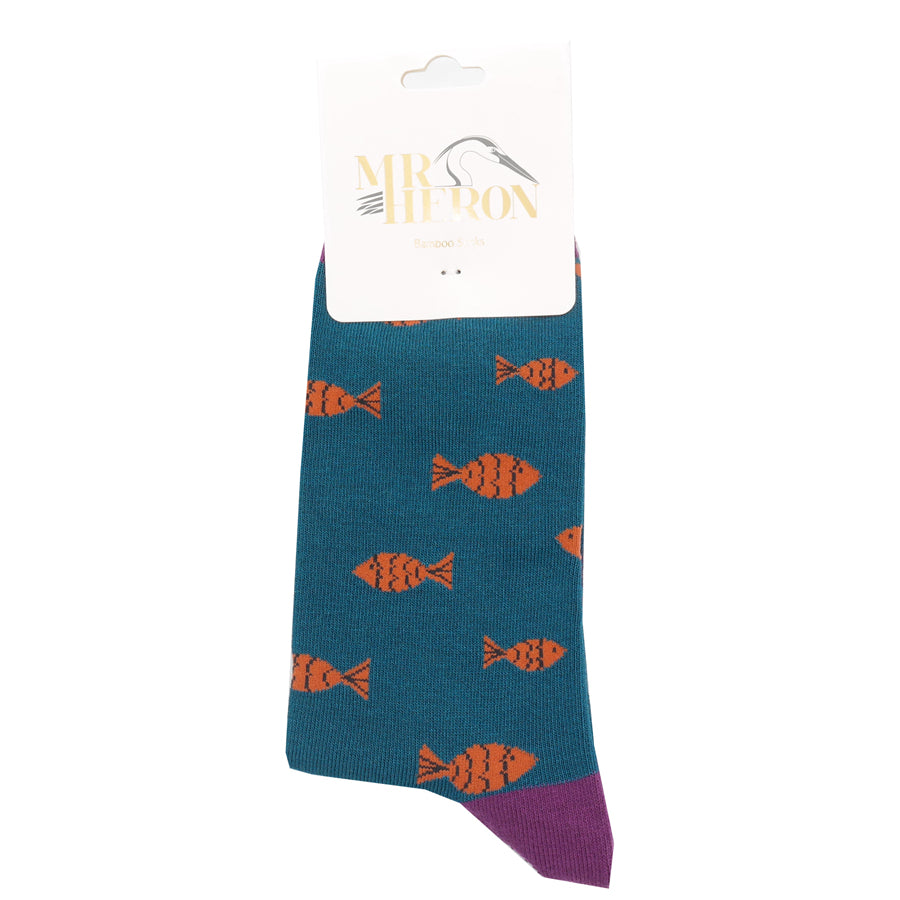 Bamboo Socks For Men - Fish