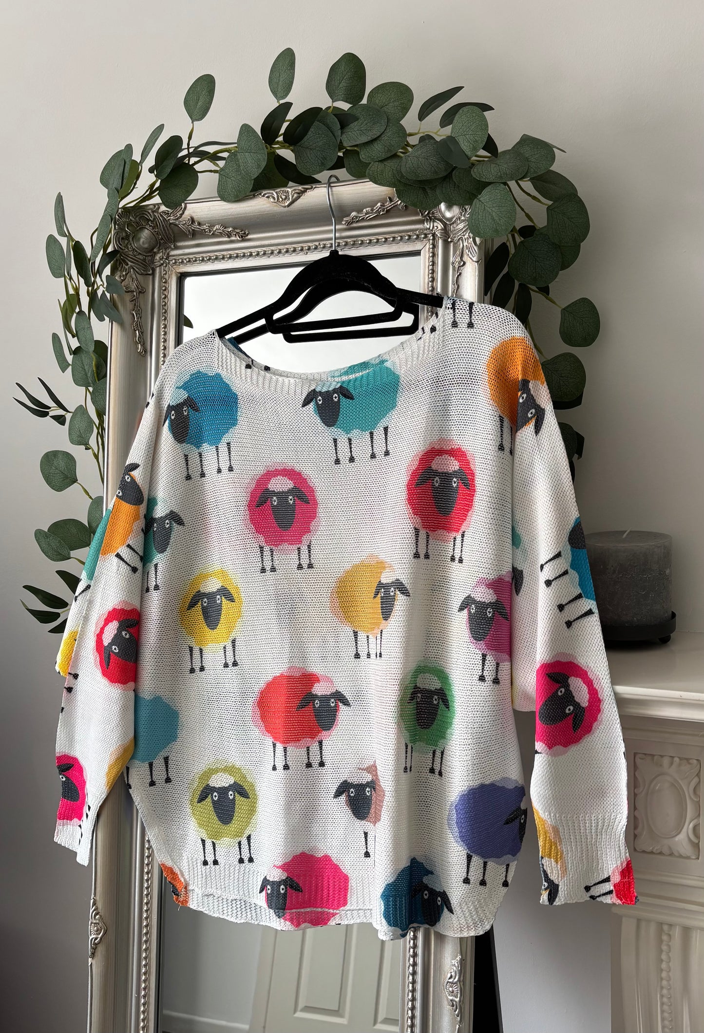 Lightweight Long Sleeve Multi Coloured Sheep Jumper