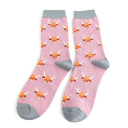 Bamboo Socks For Women - Highland Cows