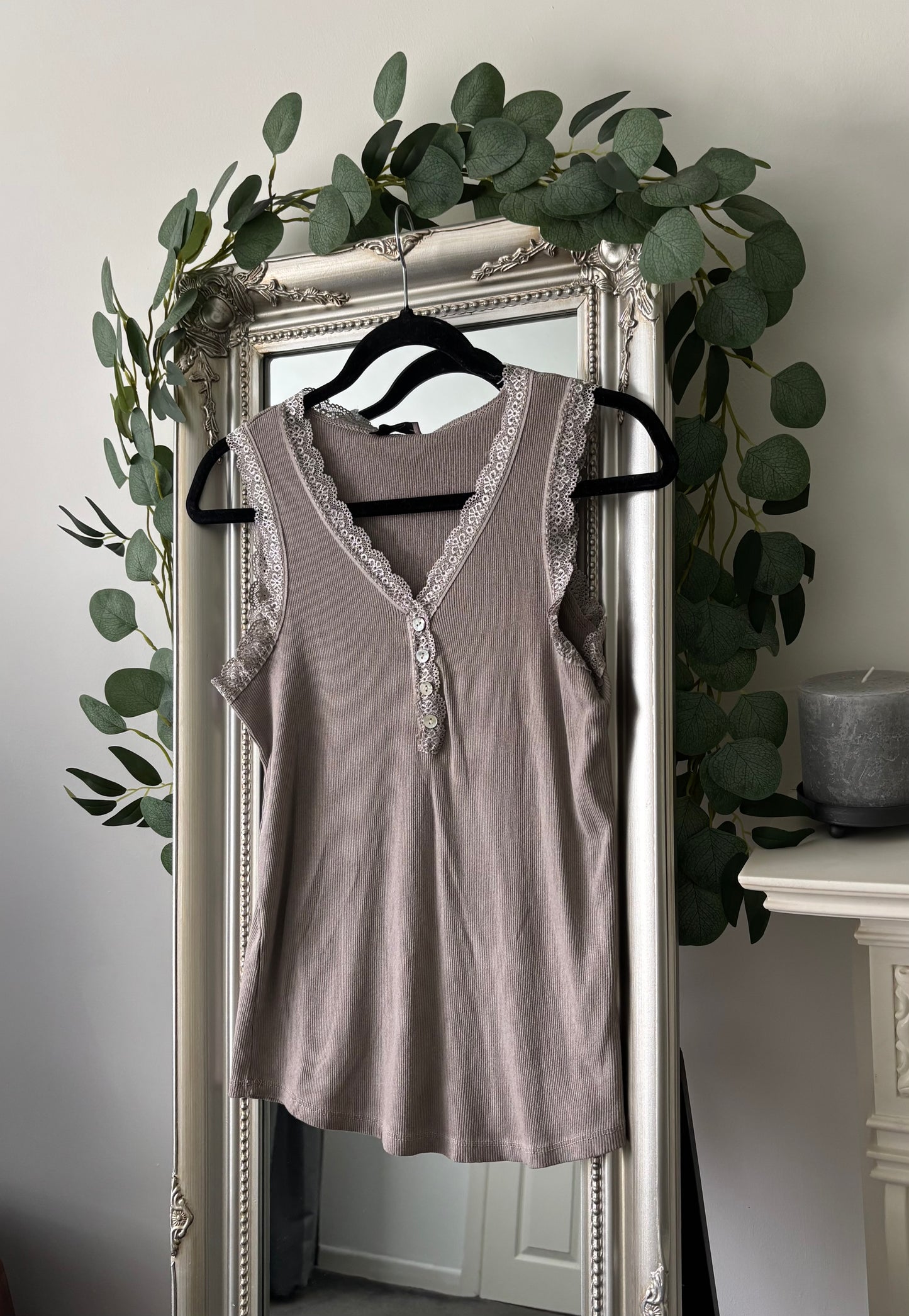 Lace Trim Vest
