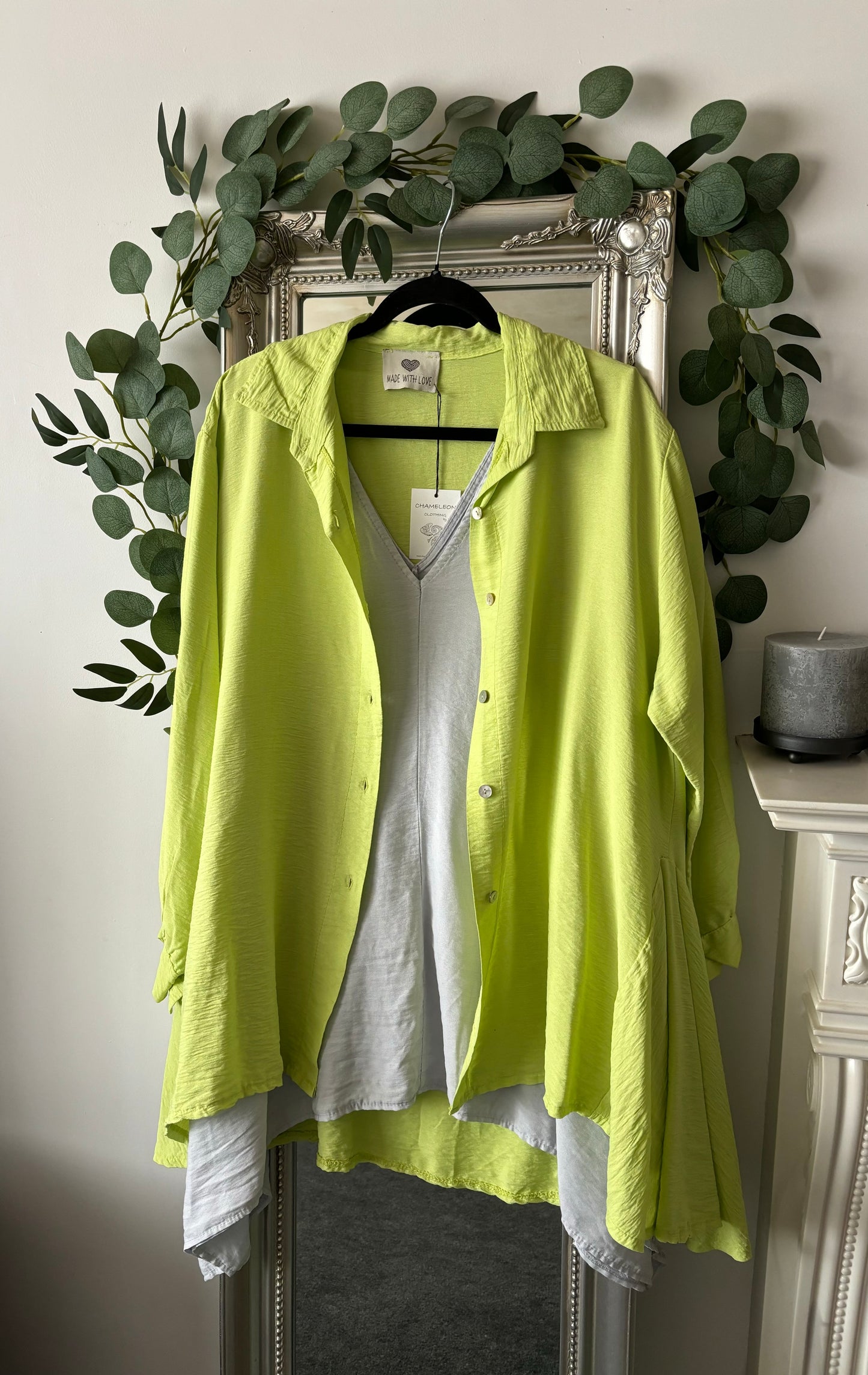Plus Size Plain Shirt/Jacket