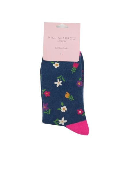 Bamboo Socks For Women - Tiny Flowers