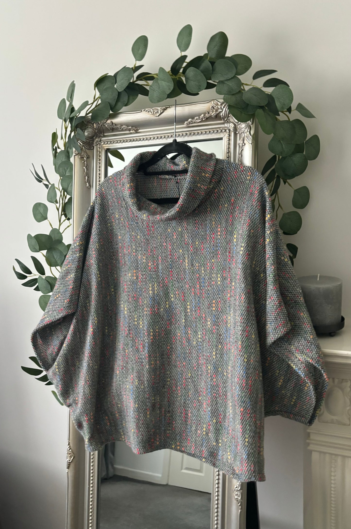 Cowl Neck Poncho Tunic