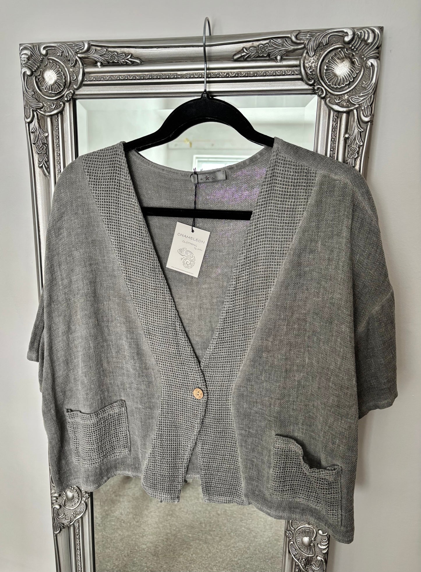 Cotton/Linen Short Sleeve Jacket
