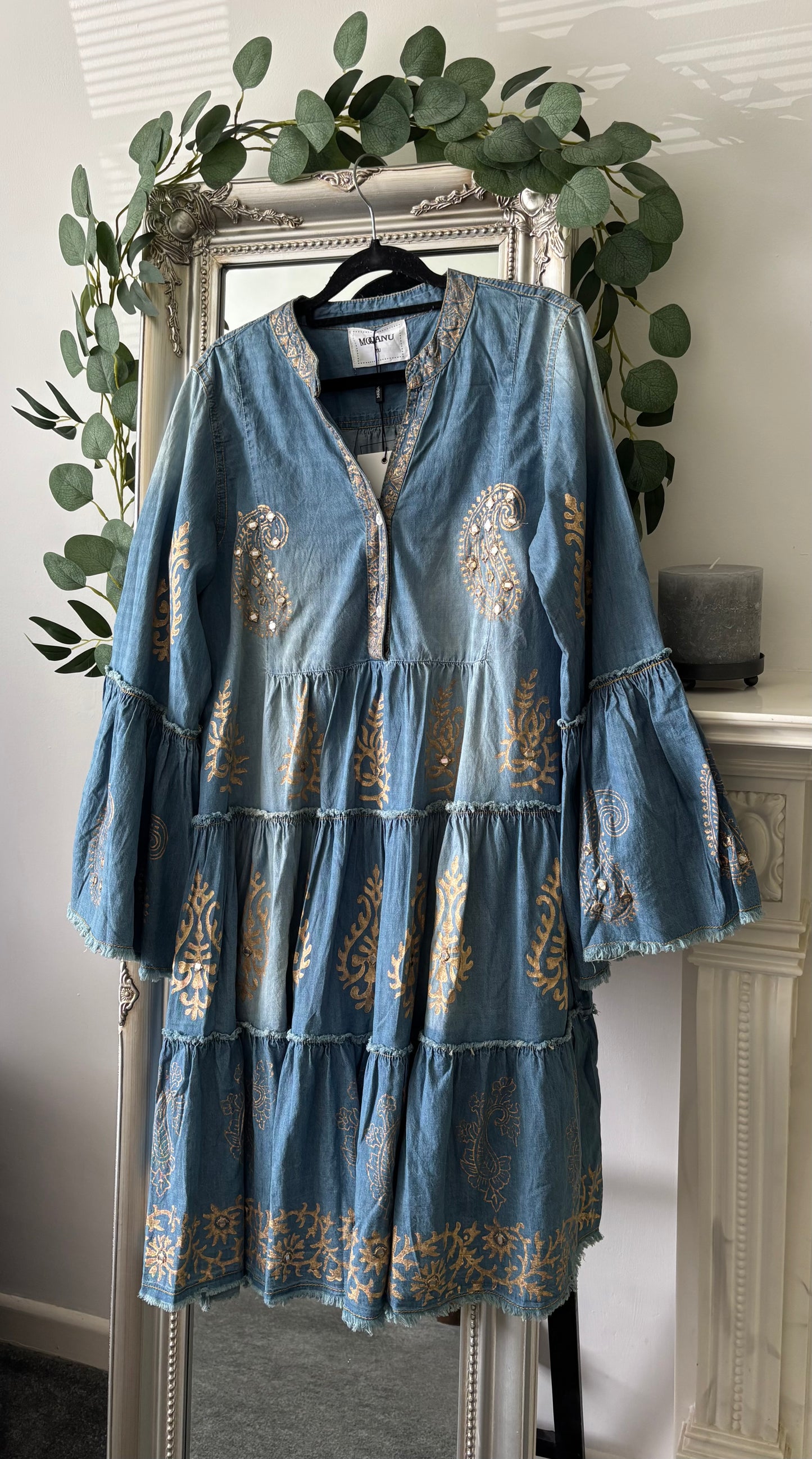 Cotton Denim Boho Tunic/Dress