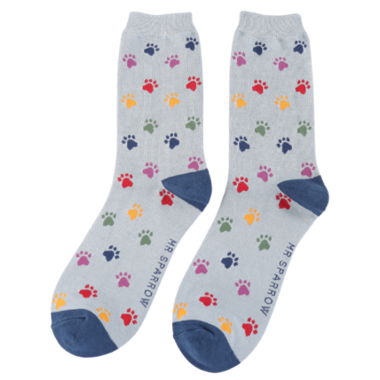 Bamboo Socks For Men - Multi Paw Prints