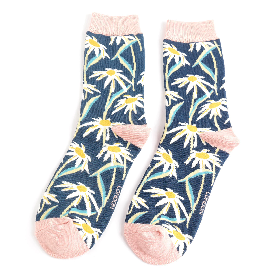 Bamboo Socks For Women - Oxeye Daisies