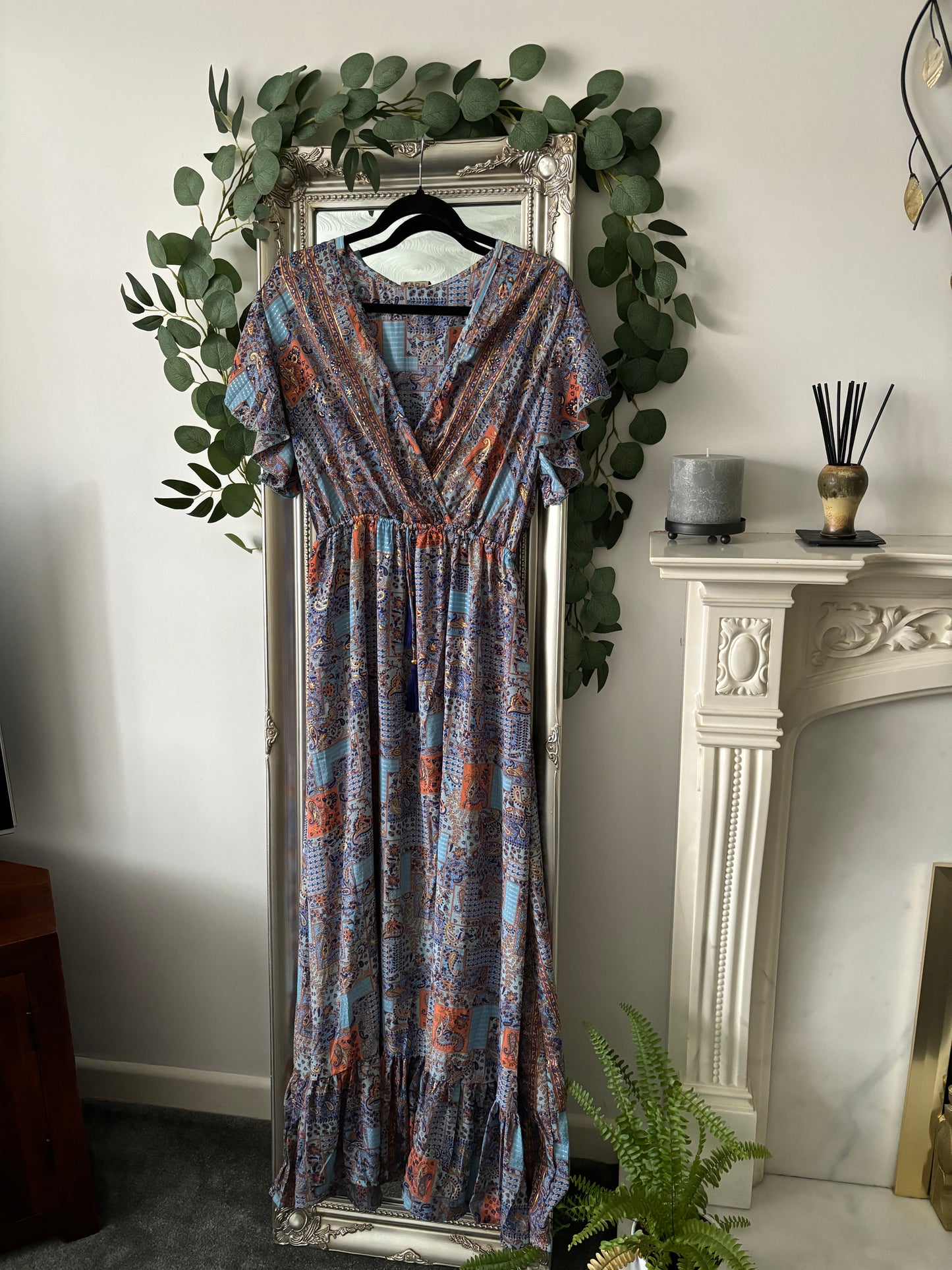 Silky Cross Front Maxi Dress