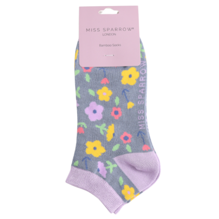 Bamboo Trainer Socks For Women - Little Flowers