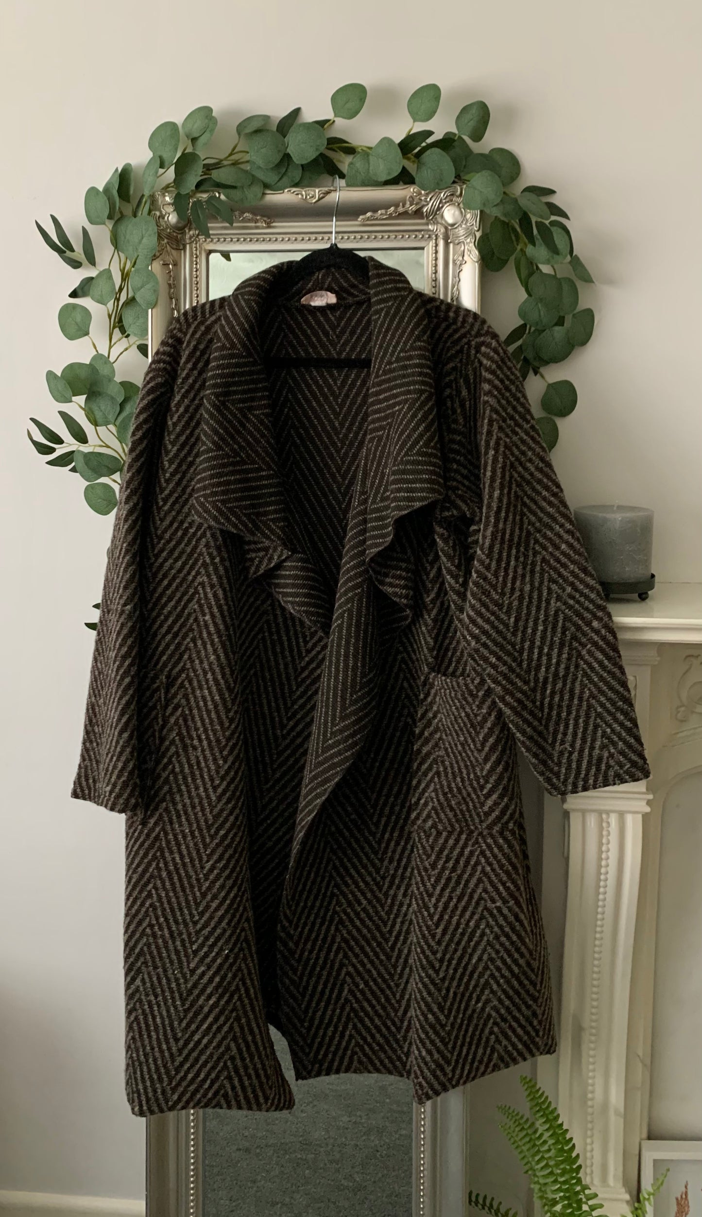 Wool Mix Edge to Edge Coat