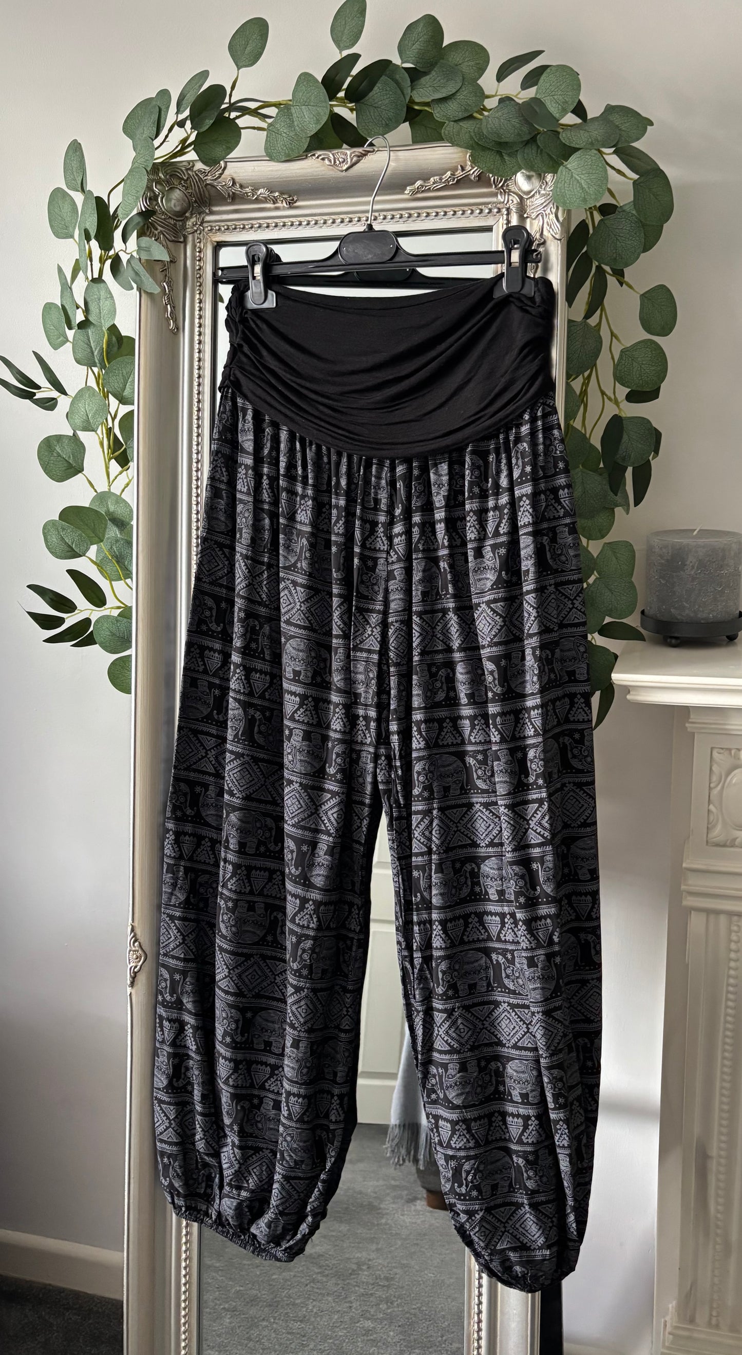 Elephant Print Harem Trousers