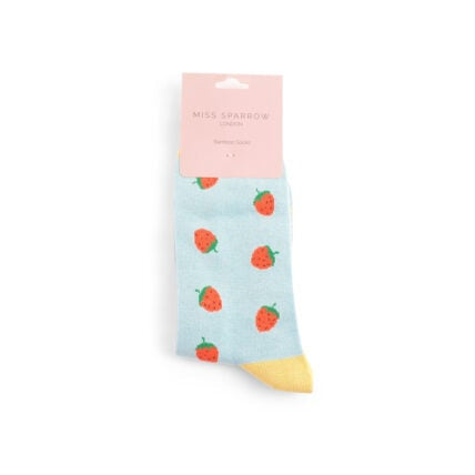 Bamboo Socks For Women - Strawberries