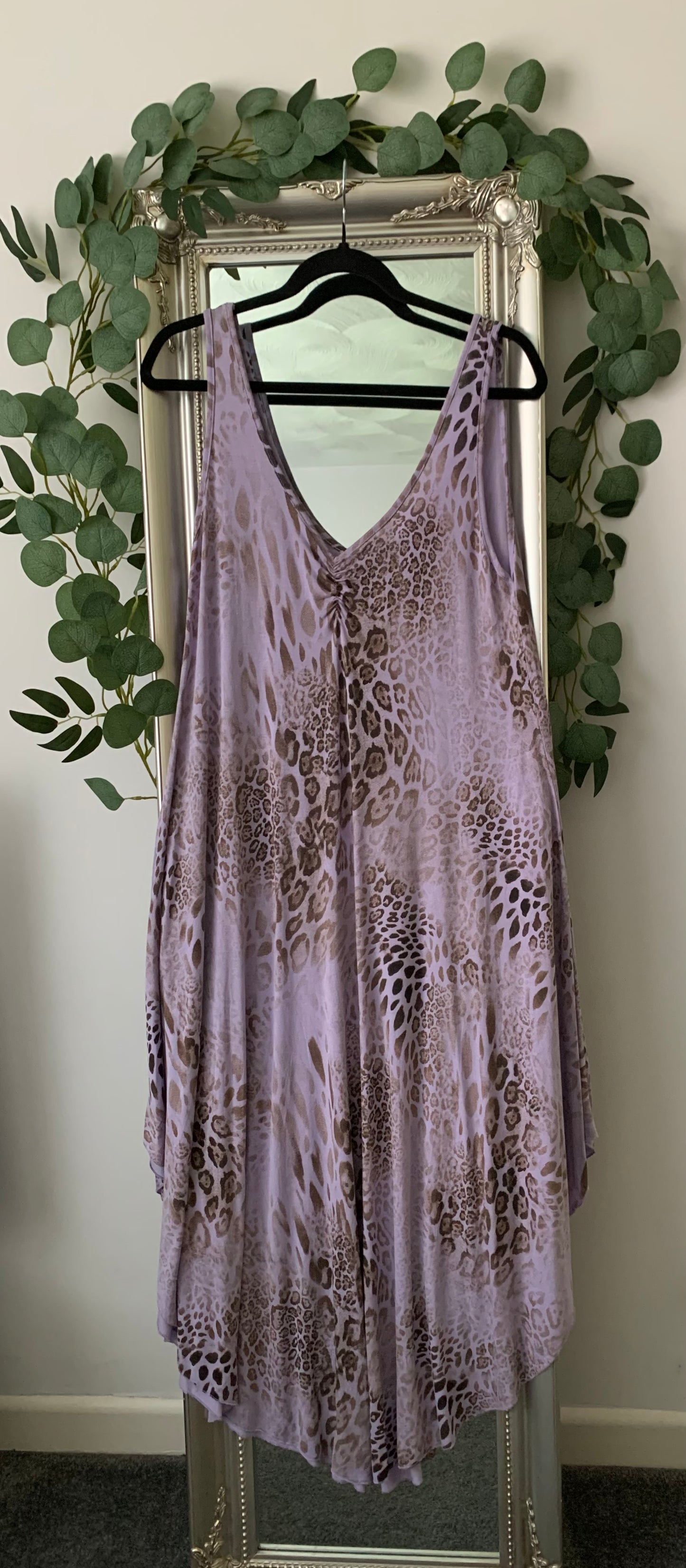 Sleeveless Jersey Animal Print Dress