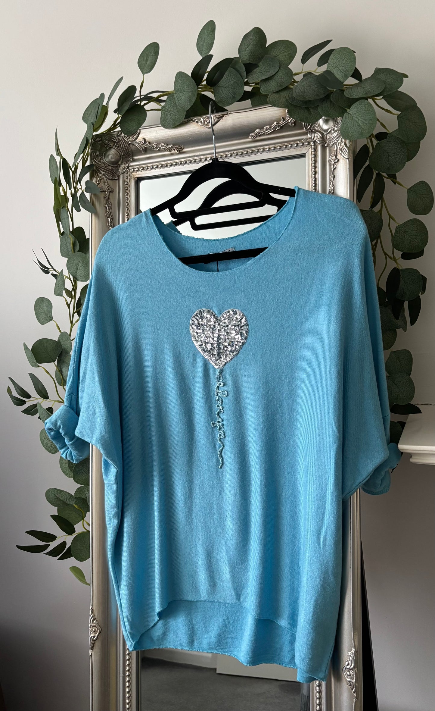 Sequin Heart Balloon Jumper