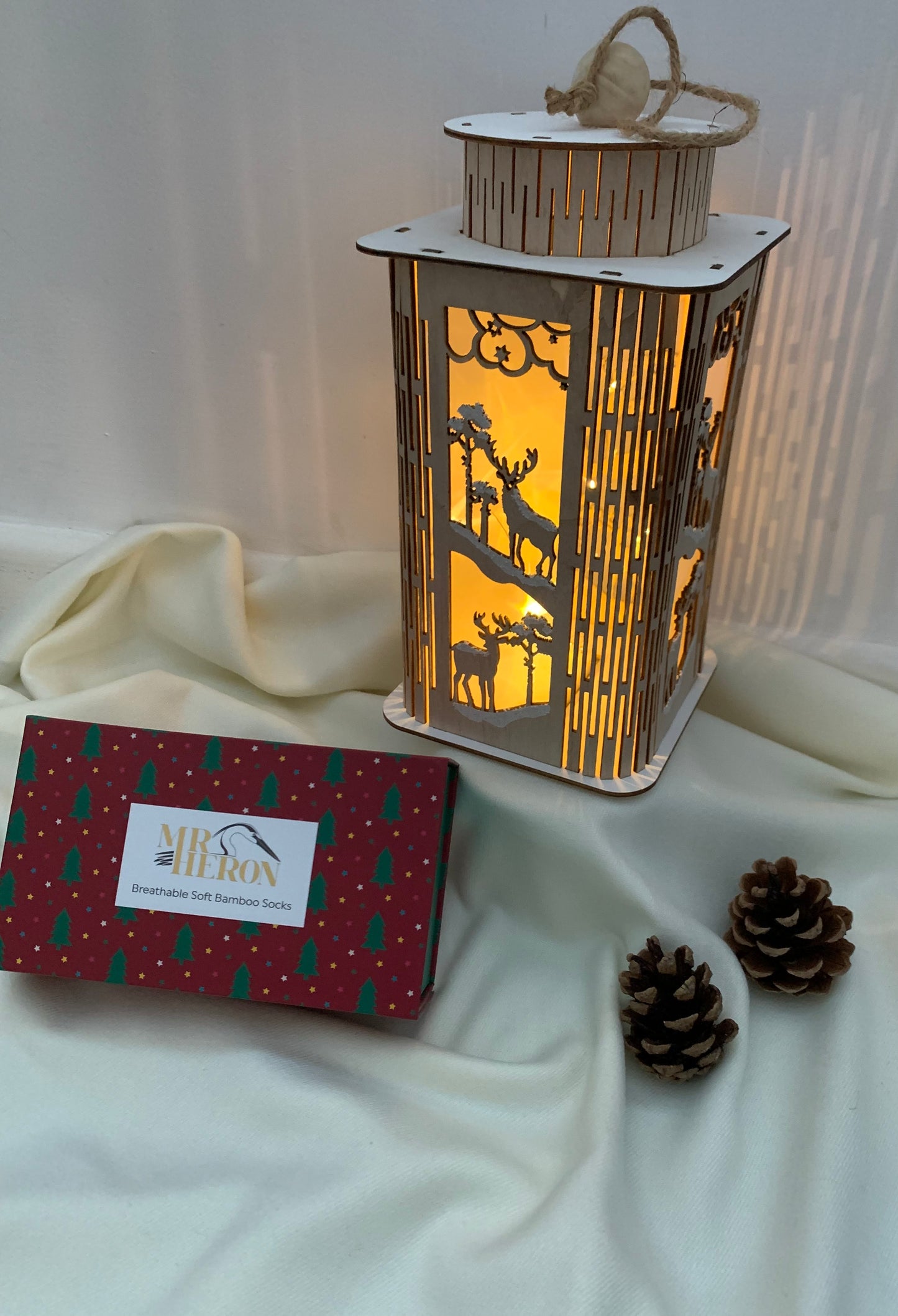 Christmas Tree  Box of Bamboo Socks (3 pairs) - Mens