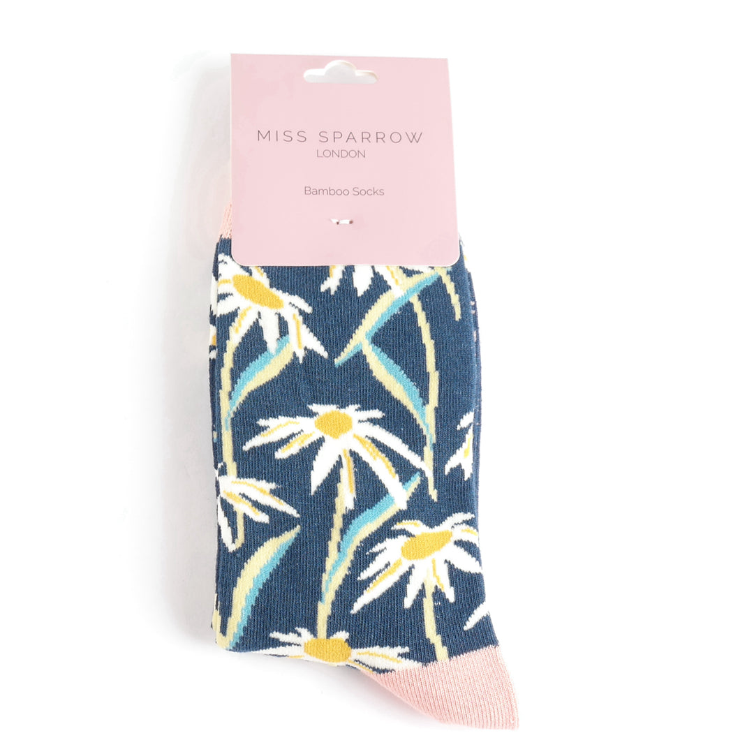 Bamboo Socks For Women - Oxeye Daisies