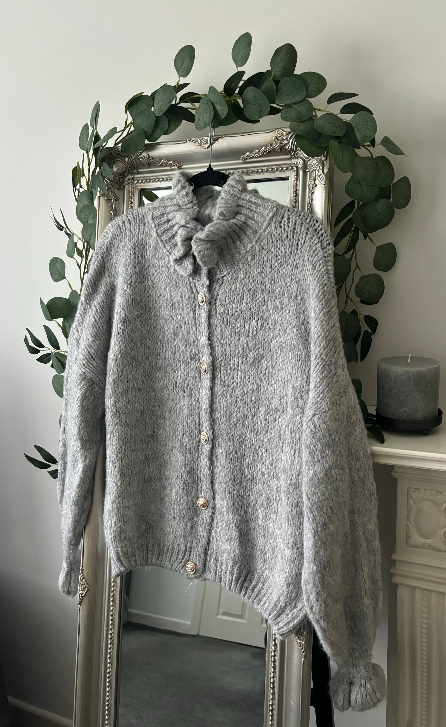 Fluffy Cardi With Frill Detail