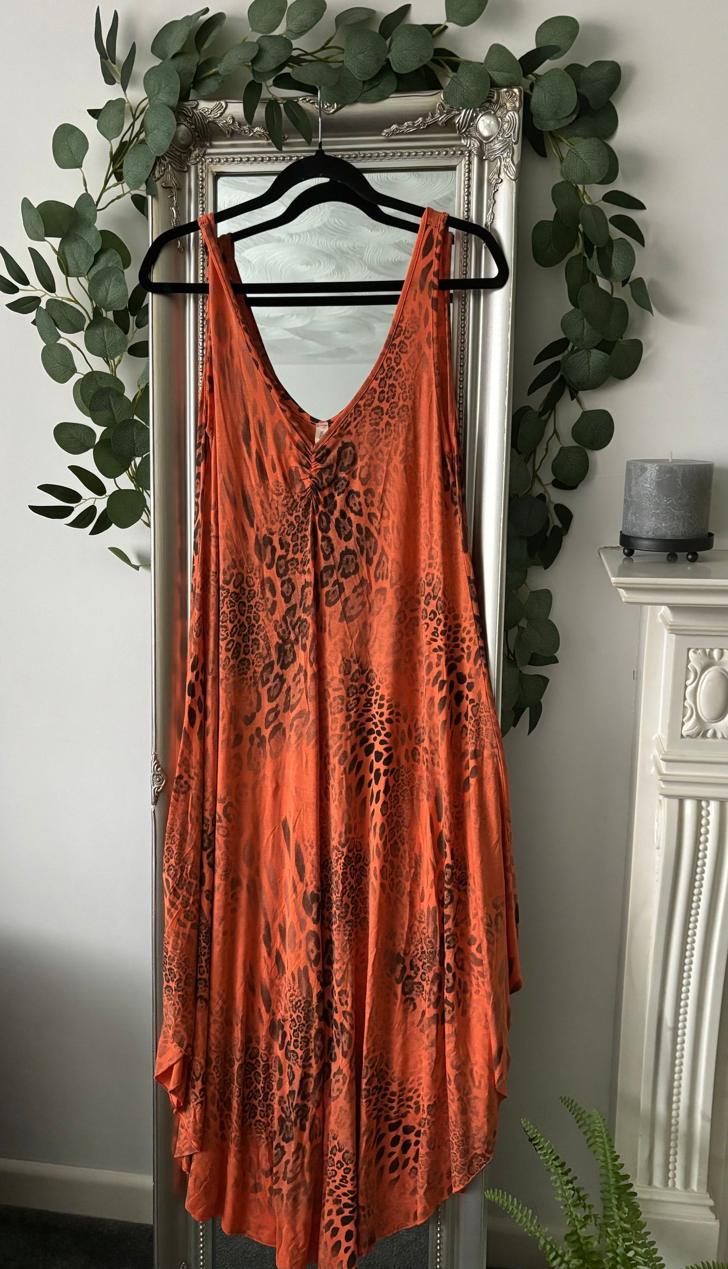 Sleeveless Jersey Animal Print Dress
