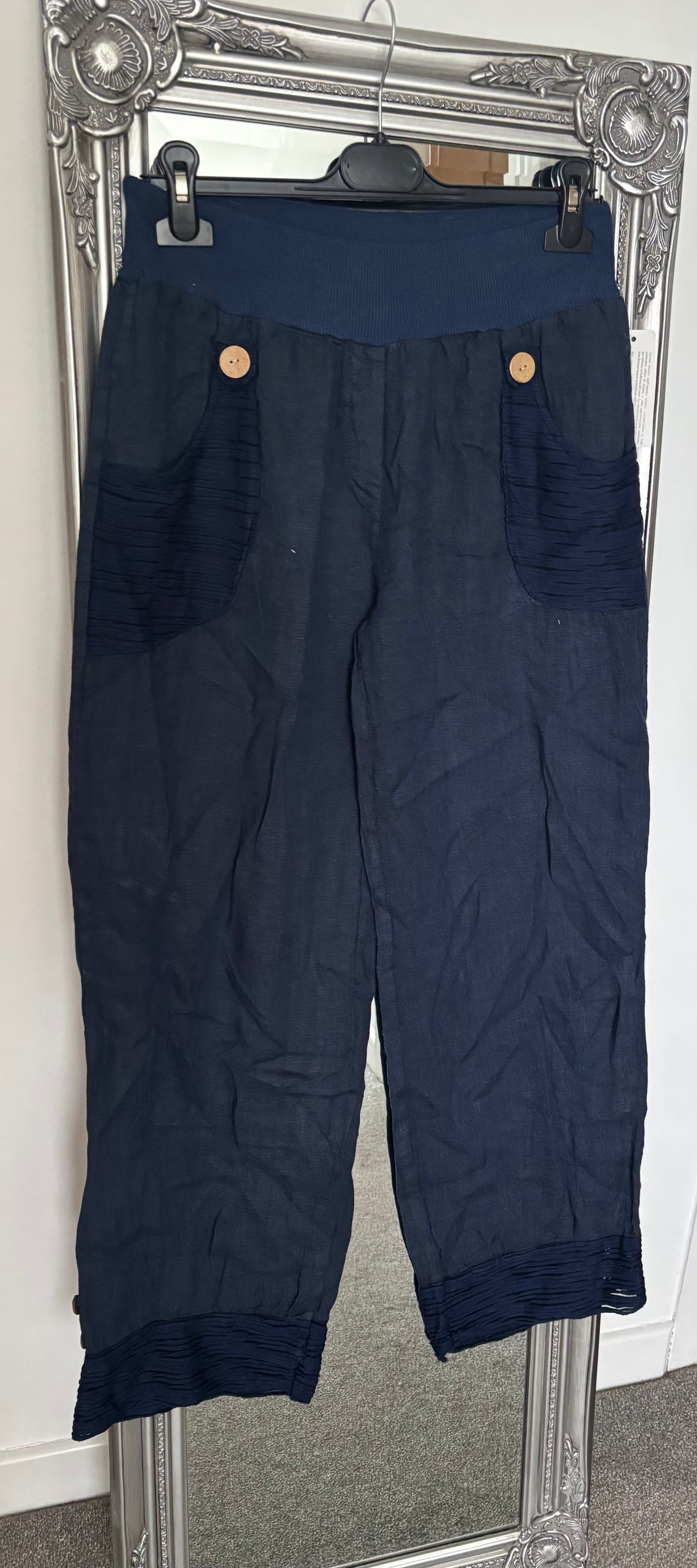 Plain Linen Trousers