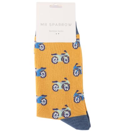 Bamboo Socks For Men - Motorbikes