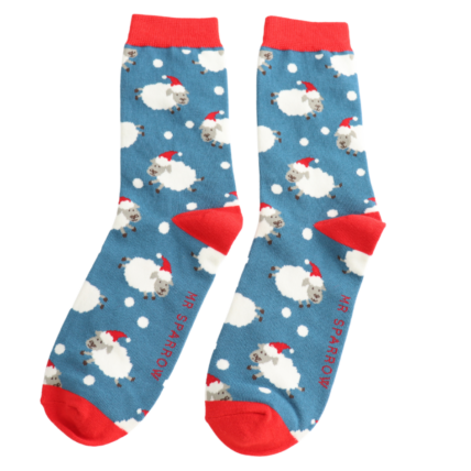Bamboo Socks For Men - Santa Sheep