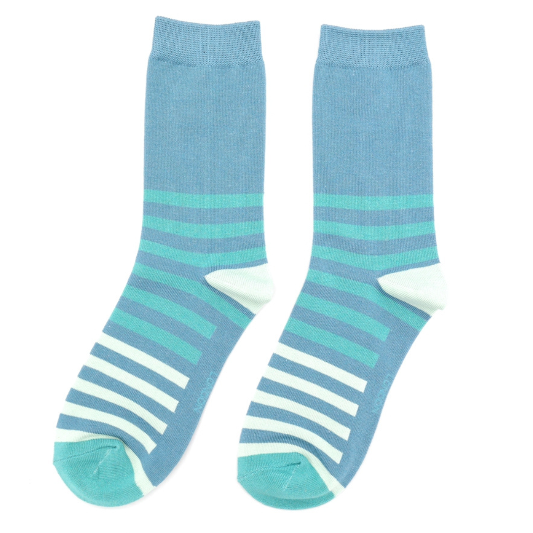 Bamboo Socks For Women - Tonal Stripes