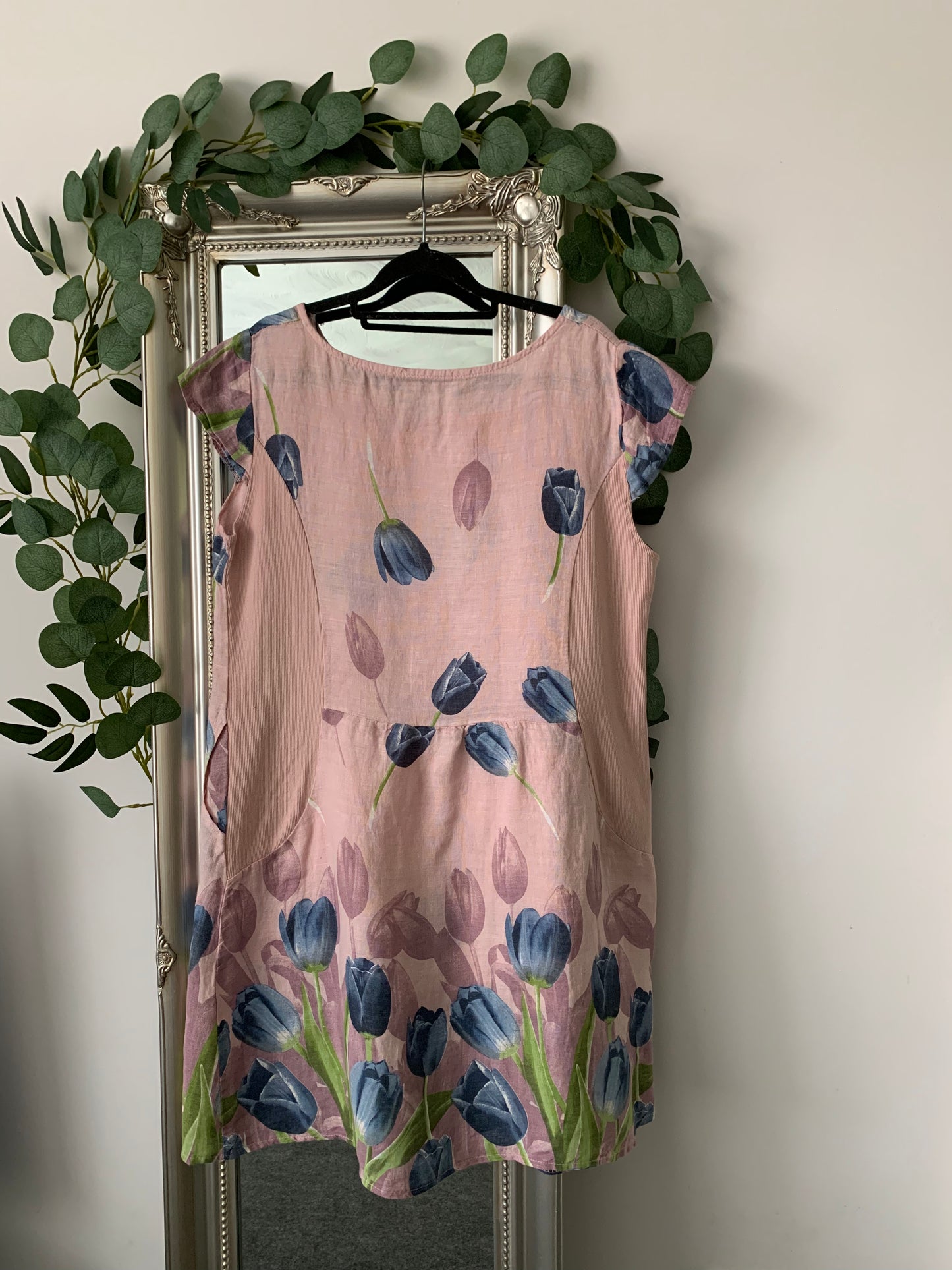 Linen Dress - Tulip Print