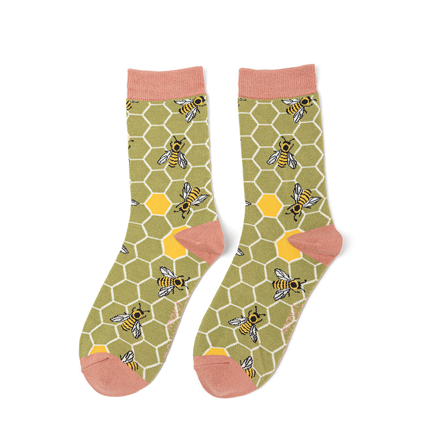 Bamboo Socks For Women - Bee Hive