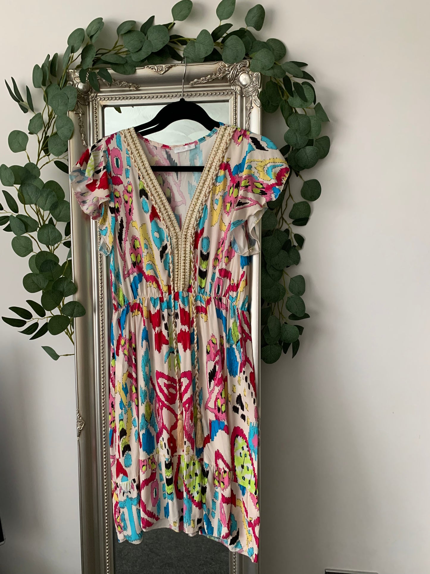 Boho Abstract Print Dress