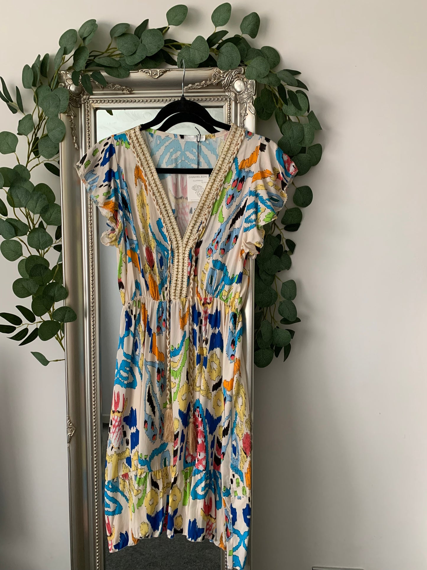 Boho Abstract Print Dress