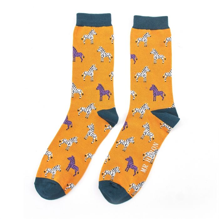 Bamboo socks For Men - Zebras