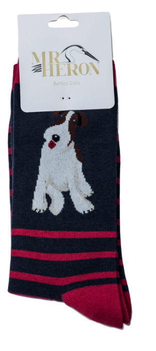 Bamboo Socks For Men - Fox Terrier