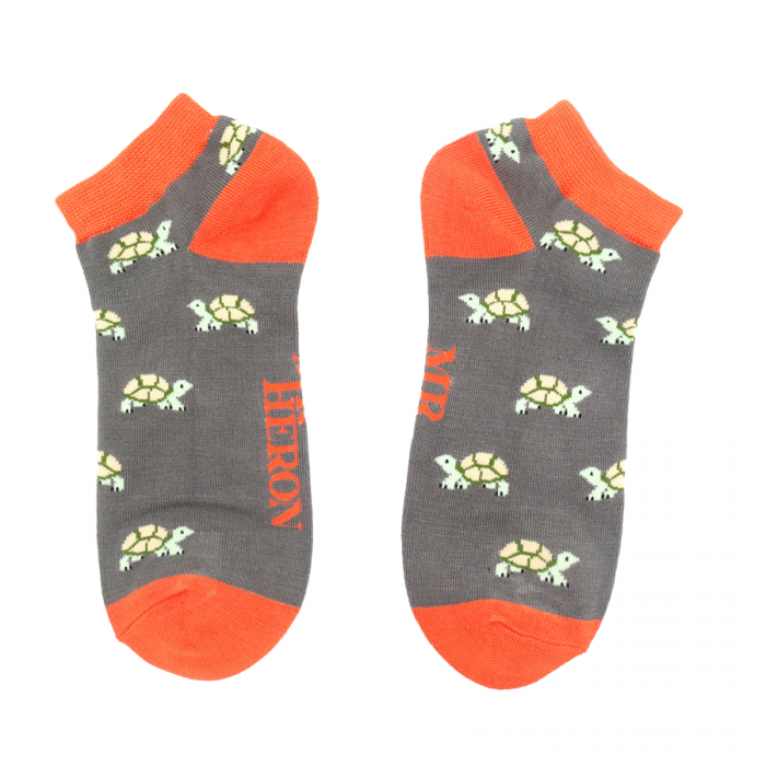 Bamboo Trainer Socks For Men - Turtles