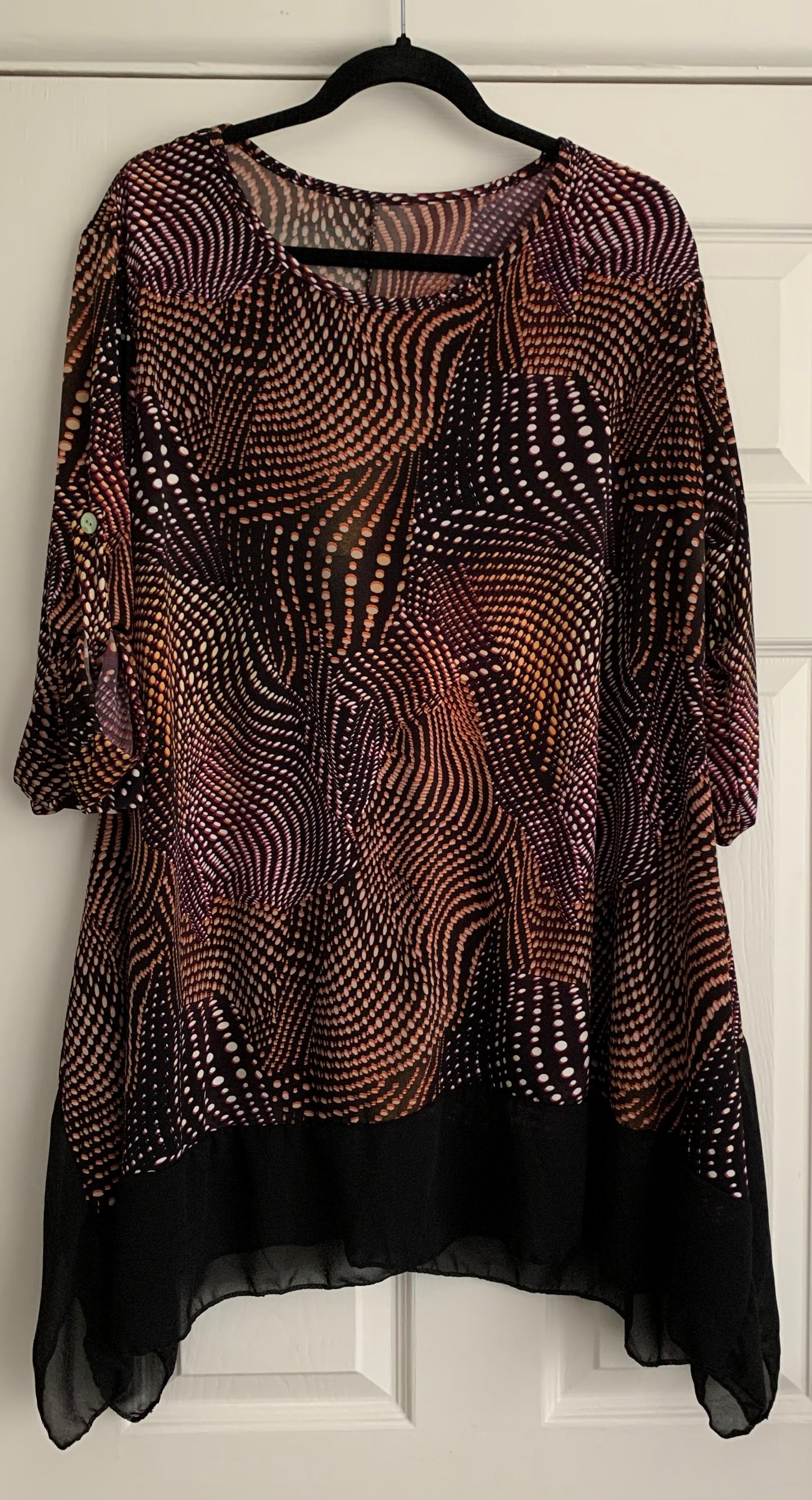 Chiffon Trim Tunic