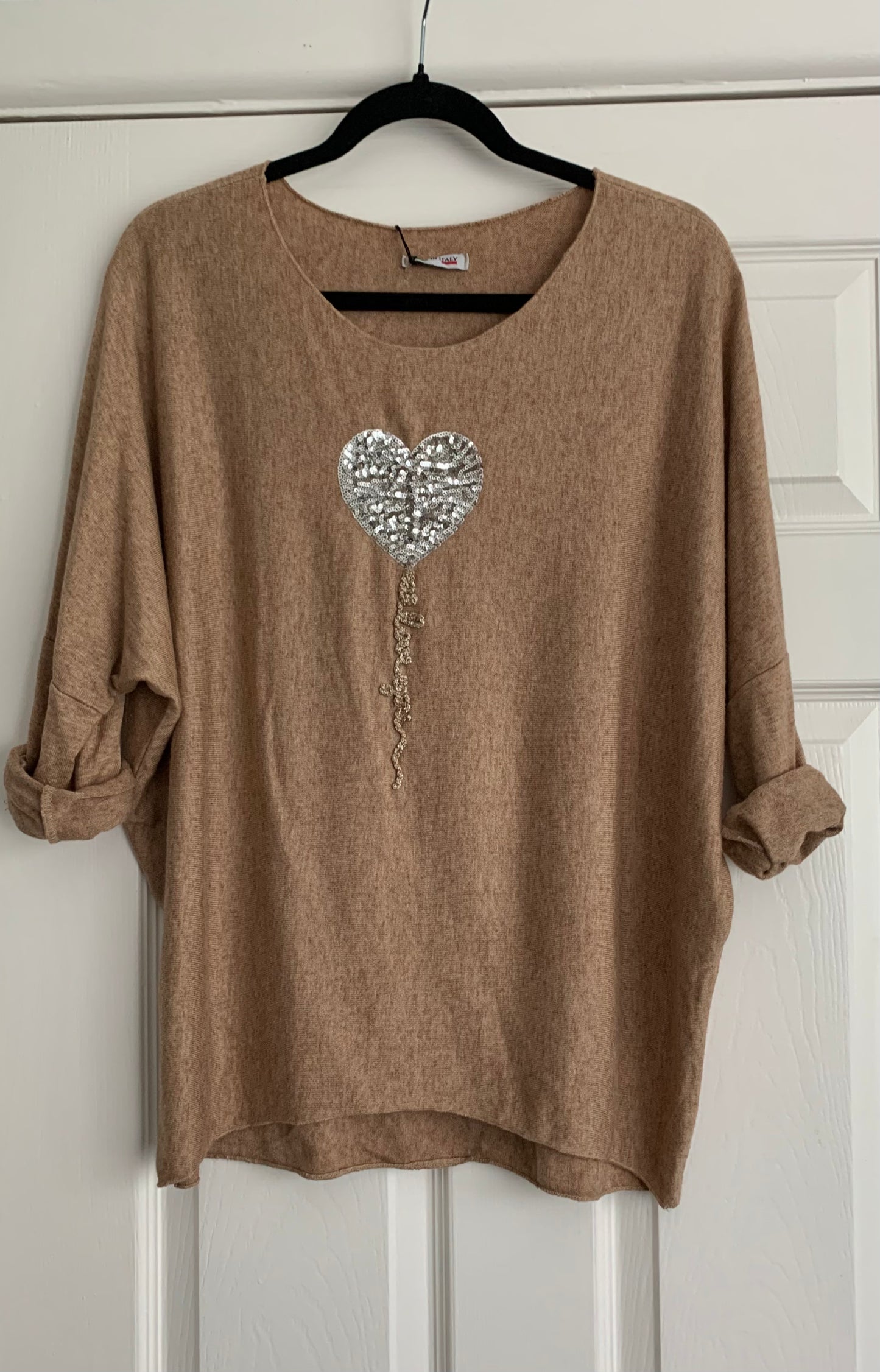 Sequin Heart Balloon Jumper