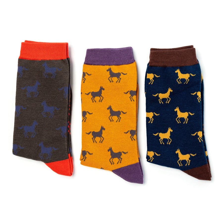 Bamboo Socks For Men - Horses