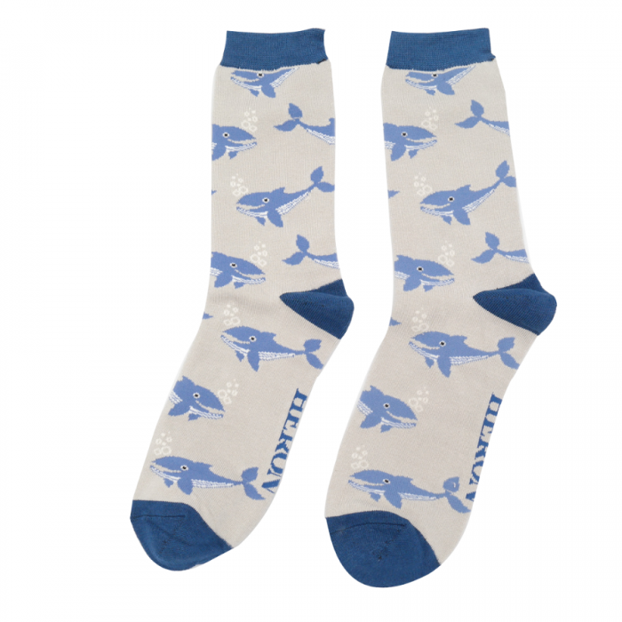 Bamboo Socks For Men - Whales
