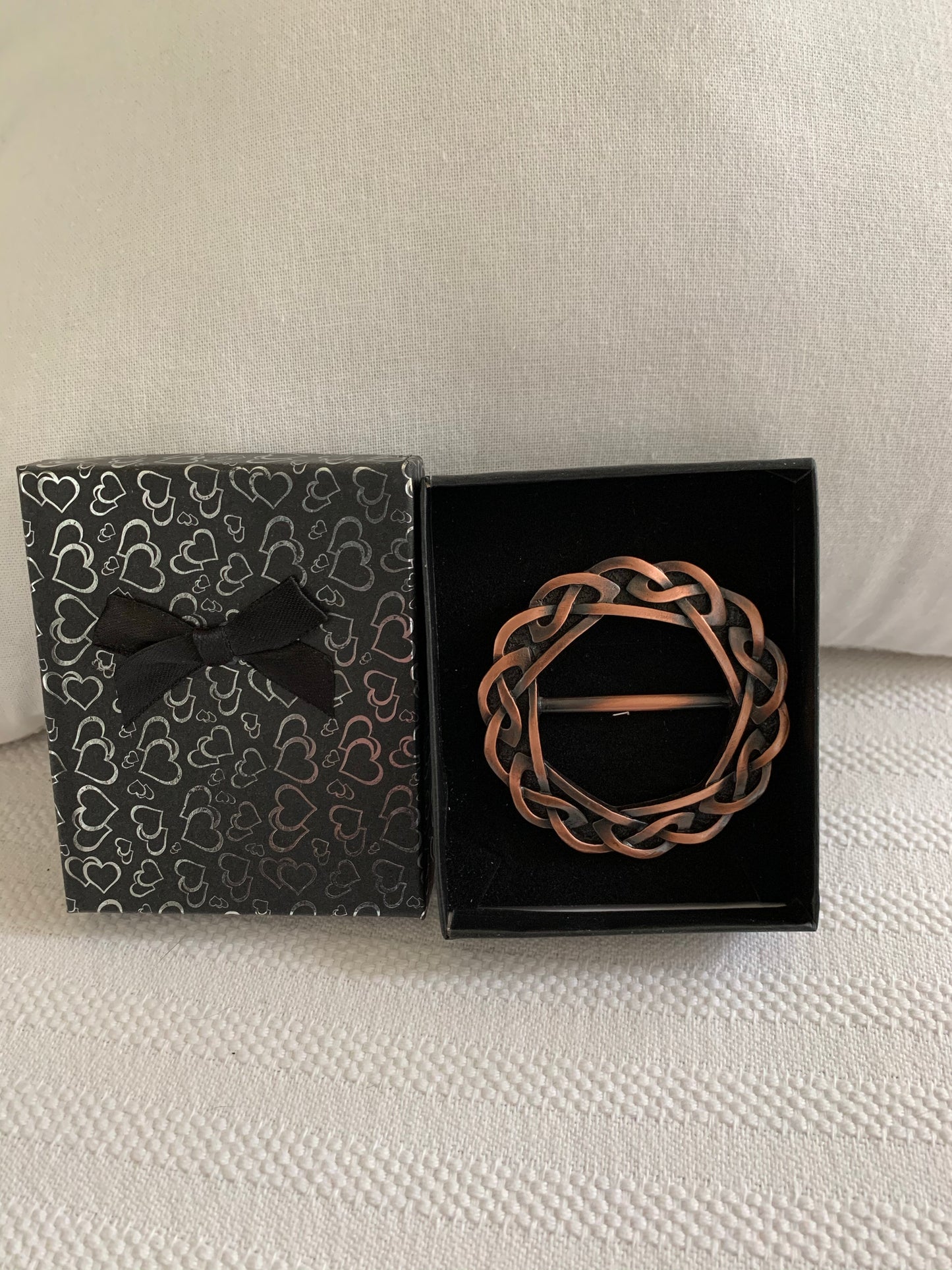 Celtic Scarf Ring - Copper Oxide Finish
