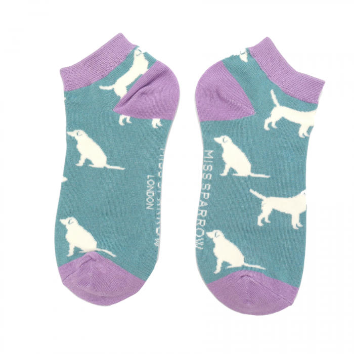 Bamboo Trainer Socks For Women - Labradors
