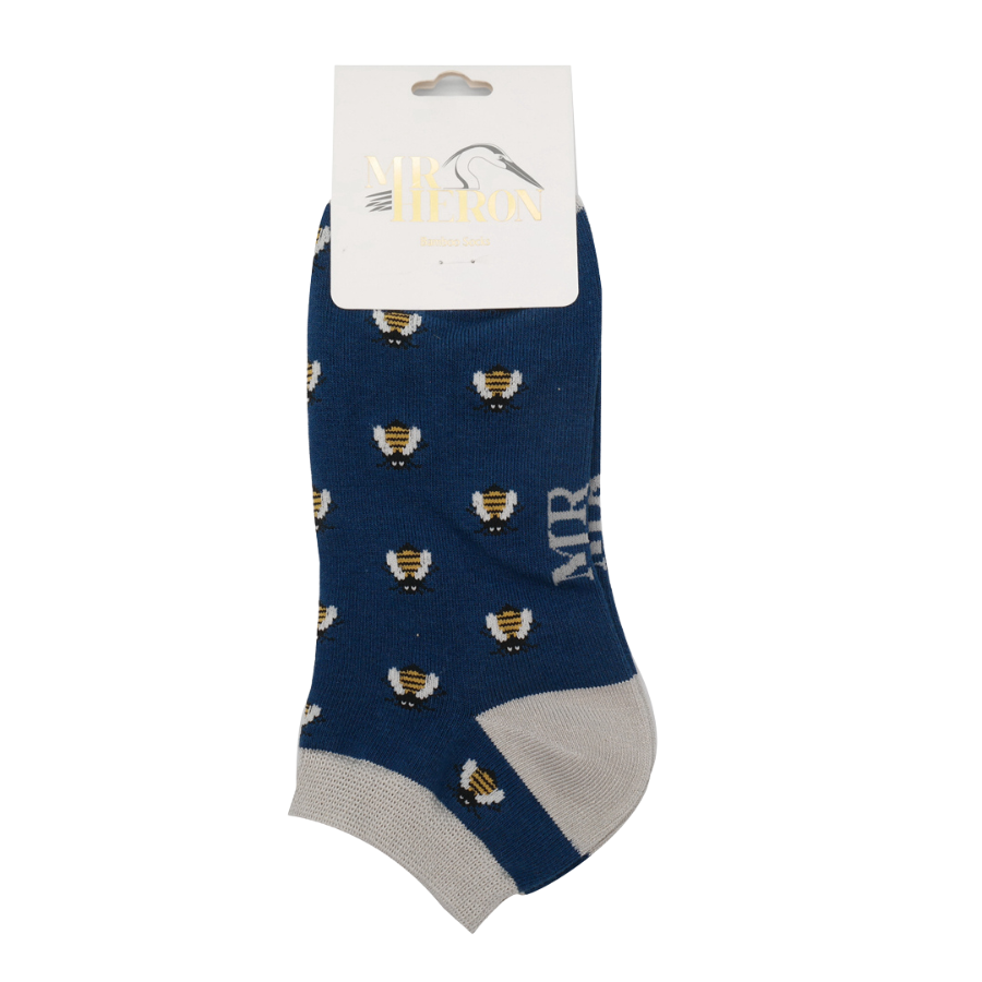 Bamboo Trainer Socks For Men - Bees