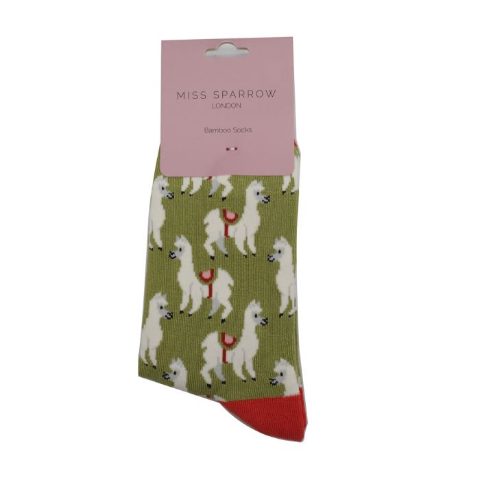 Bamboo Socks For Women - Llamas