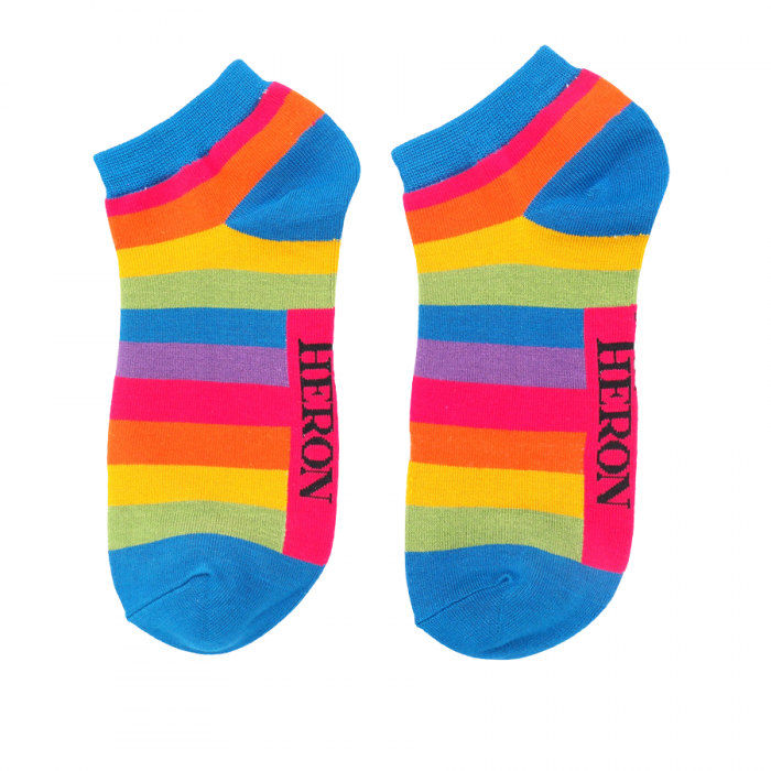 Bamboo Trainer Socks For Men - Thick Stripes