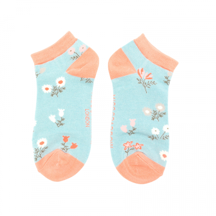 Bamboo Trainer Socks For Women - Floral