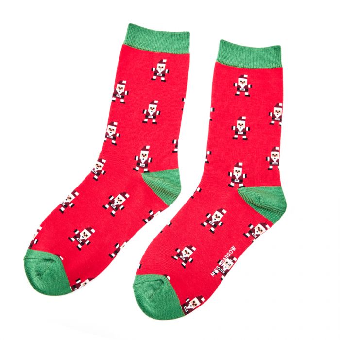 Christmas Bamboo Socks For Women - Santa