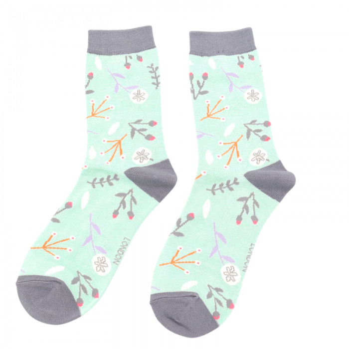 Bamboo Socks For Women - Dandelion Floral