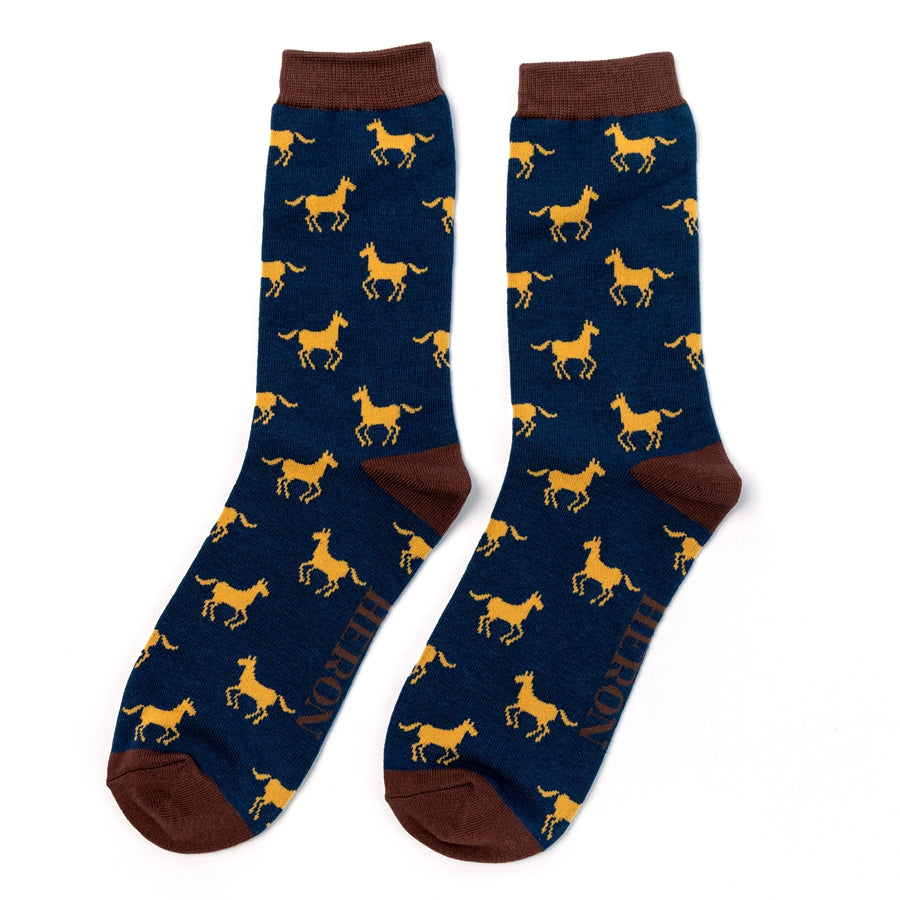 Bamboo Socks For Men - Horses
