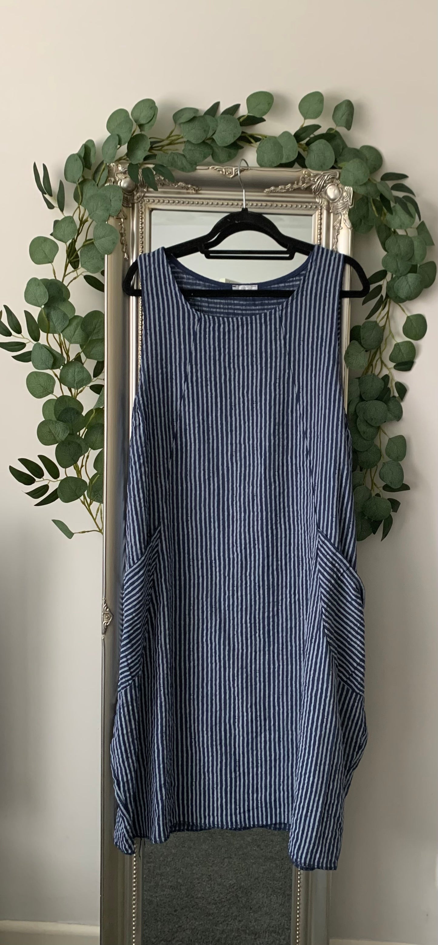 Sleeveless Cotton Striped Tunic/Dress